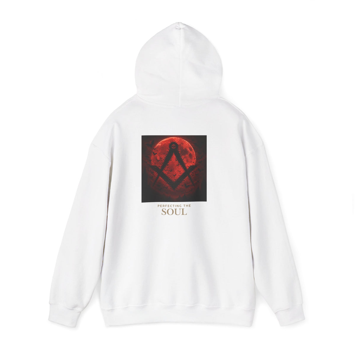 Masonic Red Moon Geometric Soul Hoodie | Graphic Pullover