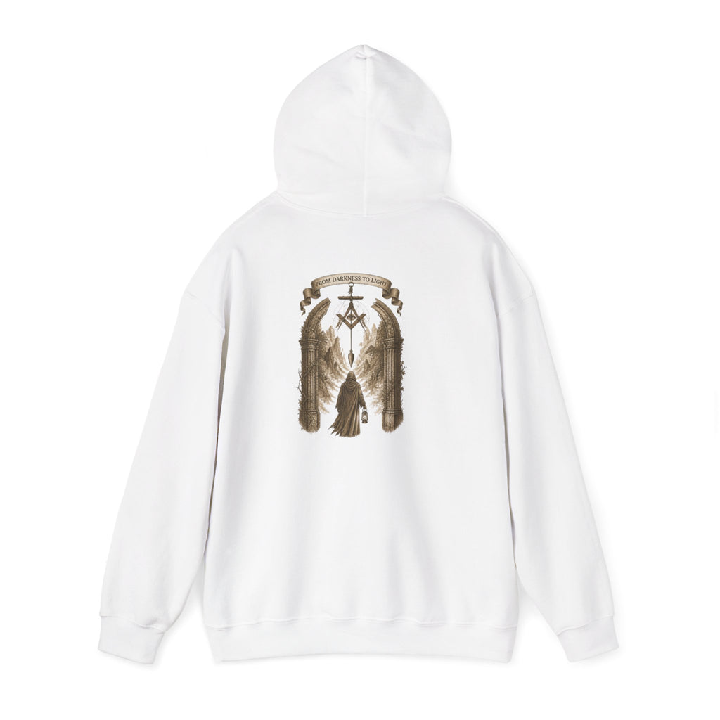 Masonic - Darkness to Light Hoodie | Halloween Graphic Hooded Sweatshirt