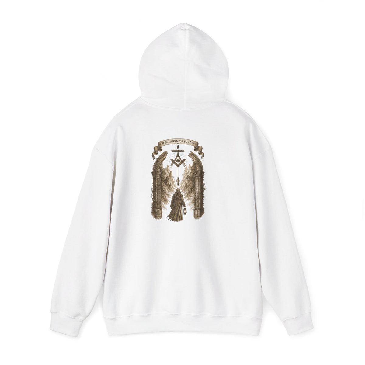 Masonic - Darkness to Light Hoodie | Halloween Graphic Hooded Sweatshirt